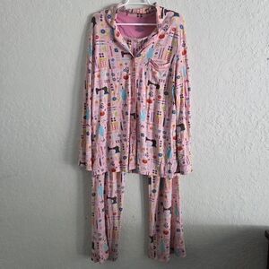 Nick And Nora Sewing Seamstress Long Sleeve Pants Pajama Set